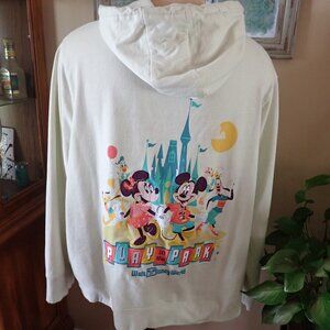 Disney Sz 3XL Minnie & Friends Play in the Park Womens Zip Up Hoodie Embroidered